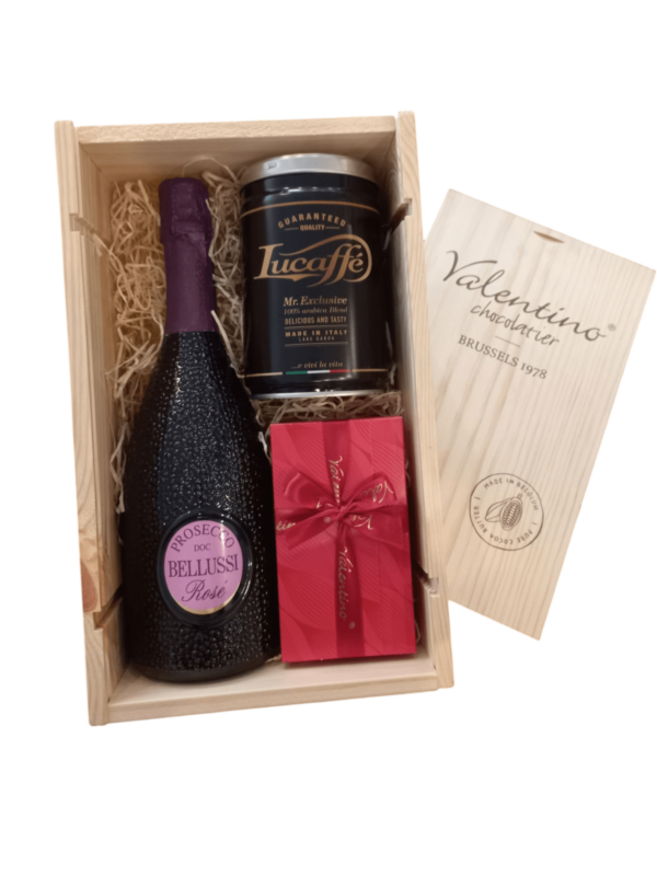 belgijskie słodycze i prosecco