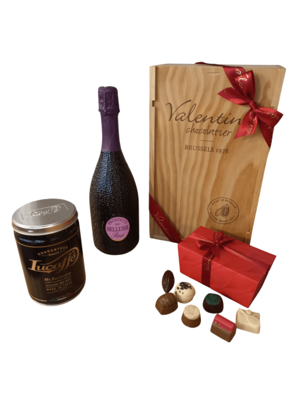 belgijskie słodycze i prosecco