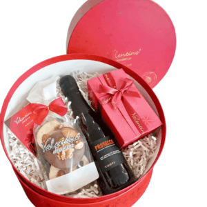 zestaw prezentowy praliny i prosecco